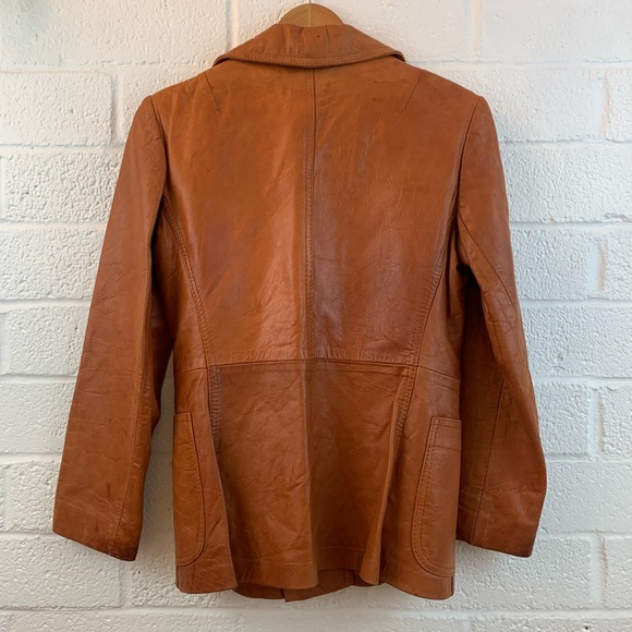 Vintage 90s western leather blazer - Picture 5 of 13